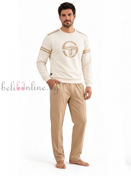 Mъжки комплект от лека вата Sergio Tacchini PG160, cream