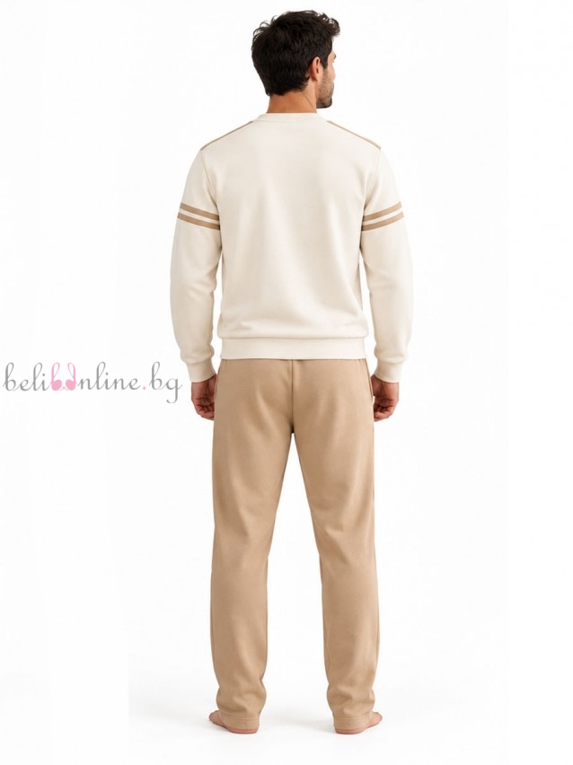 Mъжки комплект от лека вата Sergio Tacchini PG160, cream Mъжки комплект от лека вата Sergio Tacchini PG160, cream - Мъжко бельо