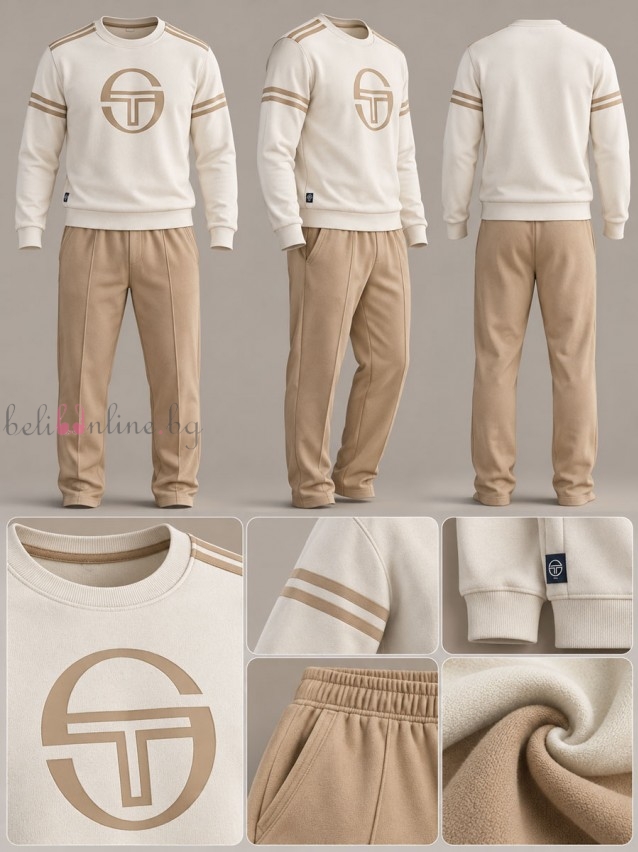 Mъжки комплект от лека вата Sergio Tacchini PG160, cream Mъжки комплект от лека вата Sergio Tacchini PG160, cream - Мъжко бельо