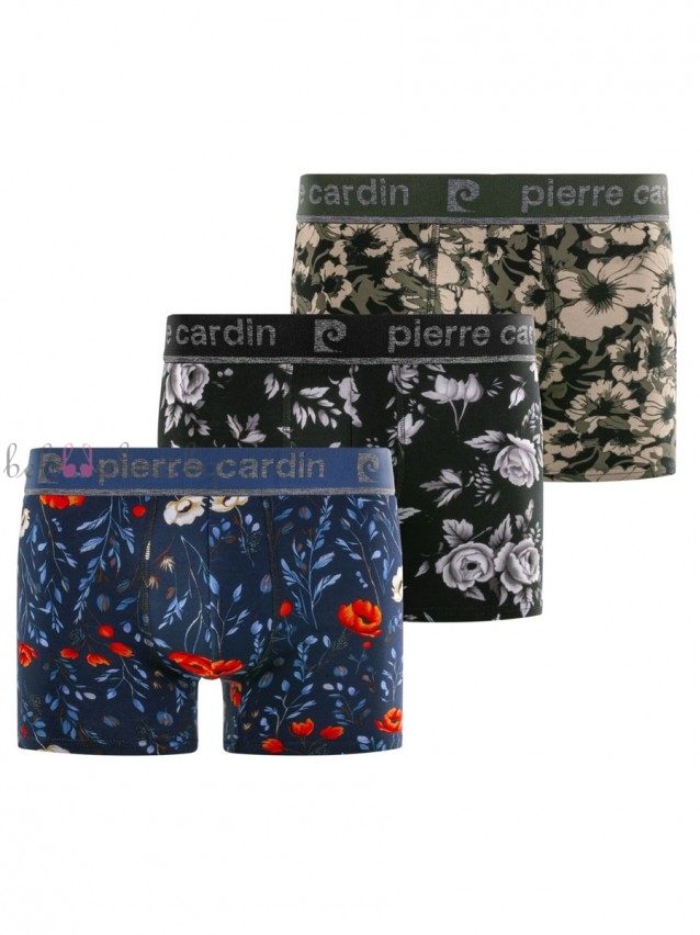 Комплект 3 броя мъжки боксери със щампа Pierre Cardin FLO/ASS2 Комплект 3 броя мъжки боксери със щампа Pierre Cardin FLO/ASS2 - Мъжко бельо