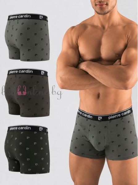 Комплект 3 броя мъжки боксери от памук със щампа Pierre Cardin PRINT/ASS1, fumo, nero, gray Комплект 3 броя мъжки боксери от памук със щампа Pierre Cardin PRINT/ASS1, fumo, nero, gray