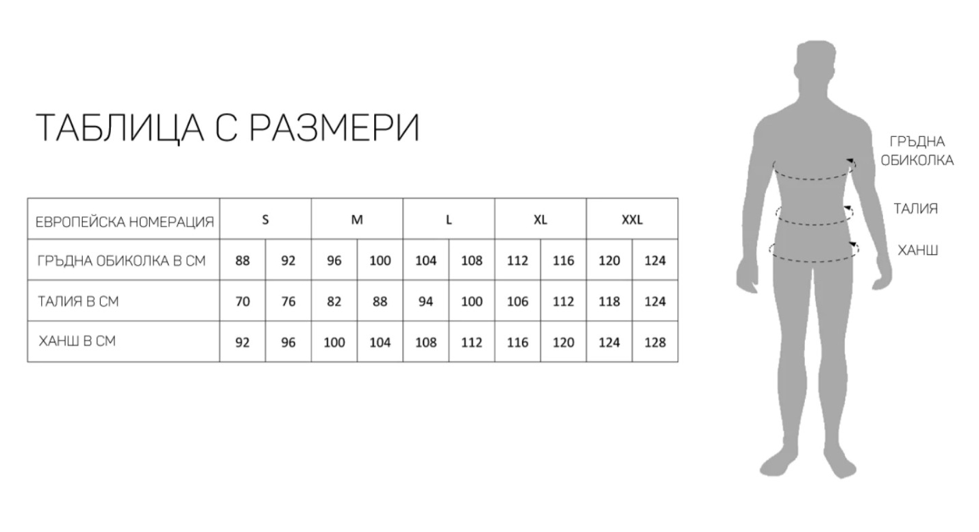 Размер за Мъжки плажни шорти